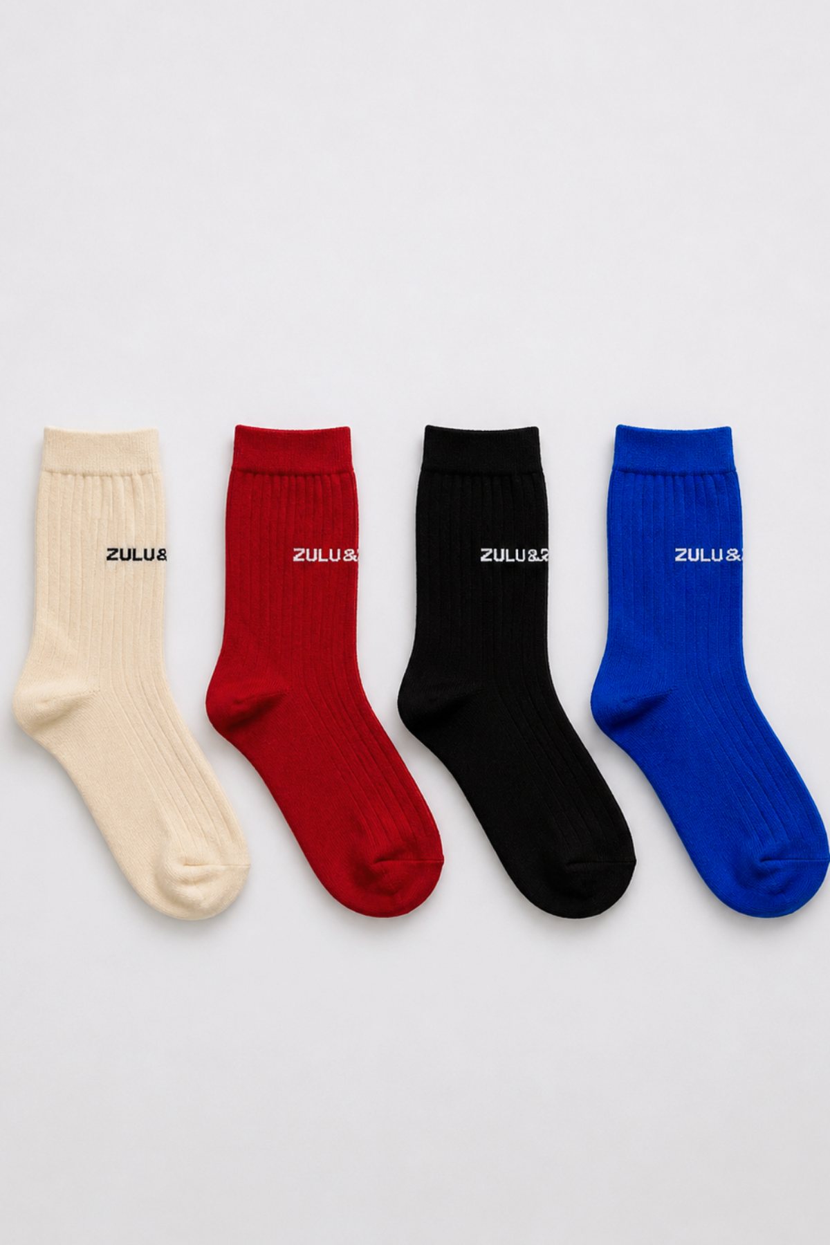 Soft Rib Logo Socks - Black