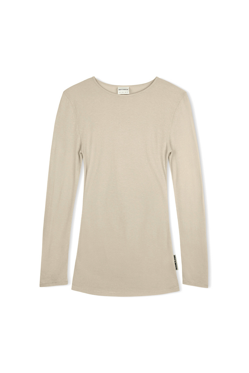 Rib Hemp Jersey Long Sleeve Top - Husk – Zulu & Zephyr