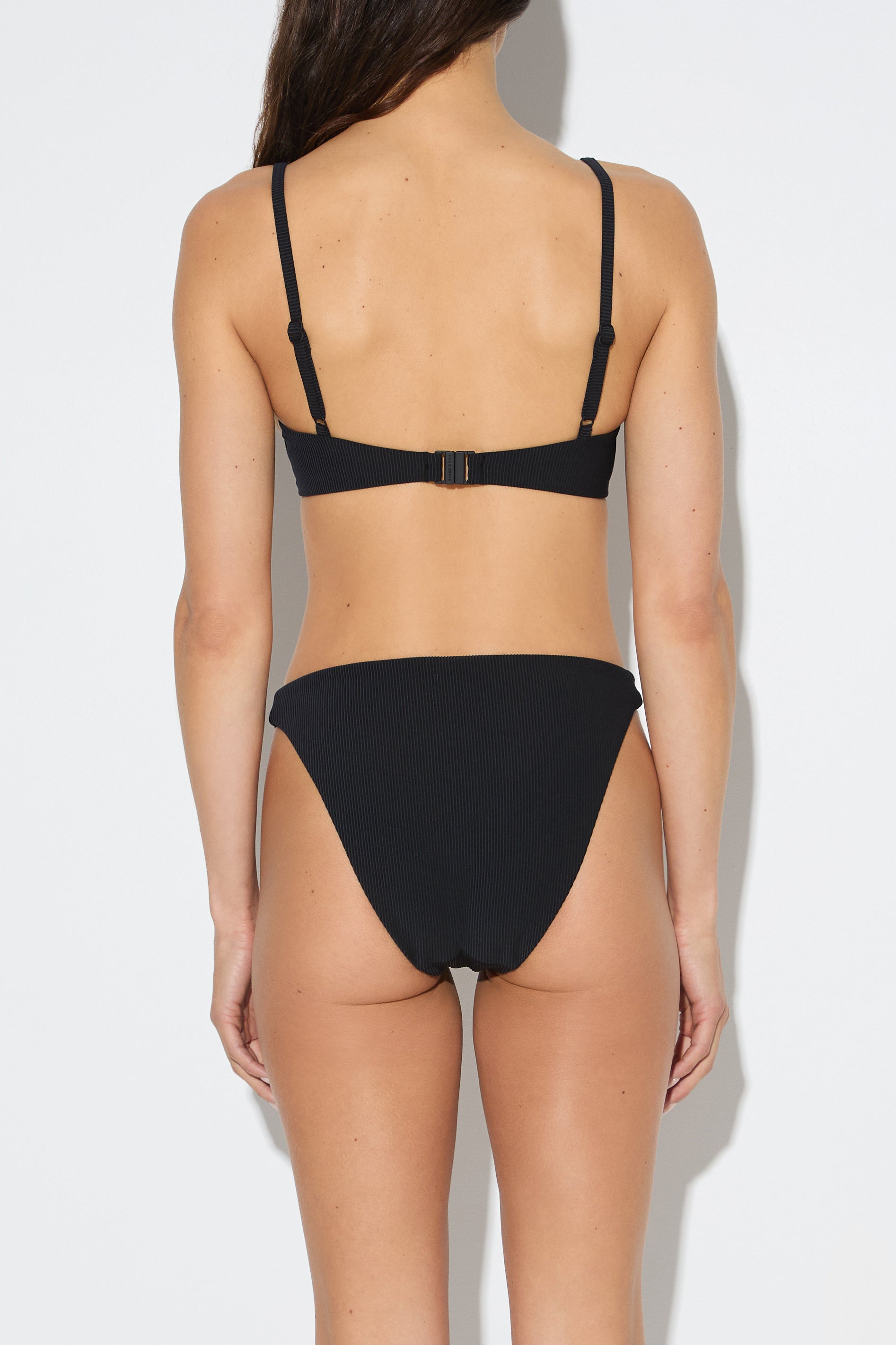Signature Stripe Balconette Bra Cup Top - Black