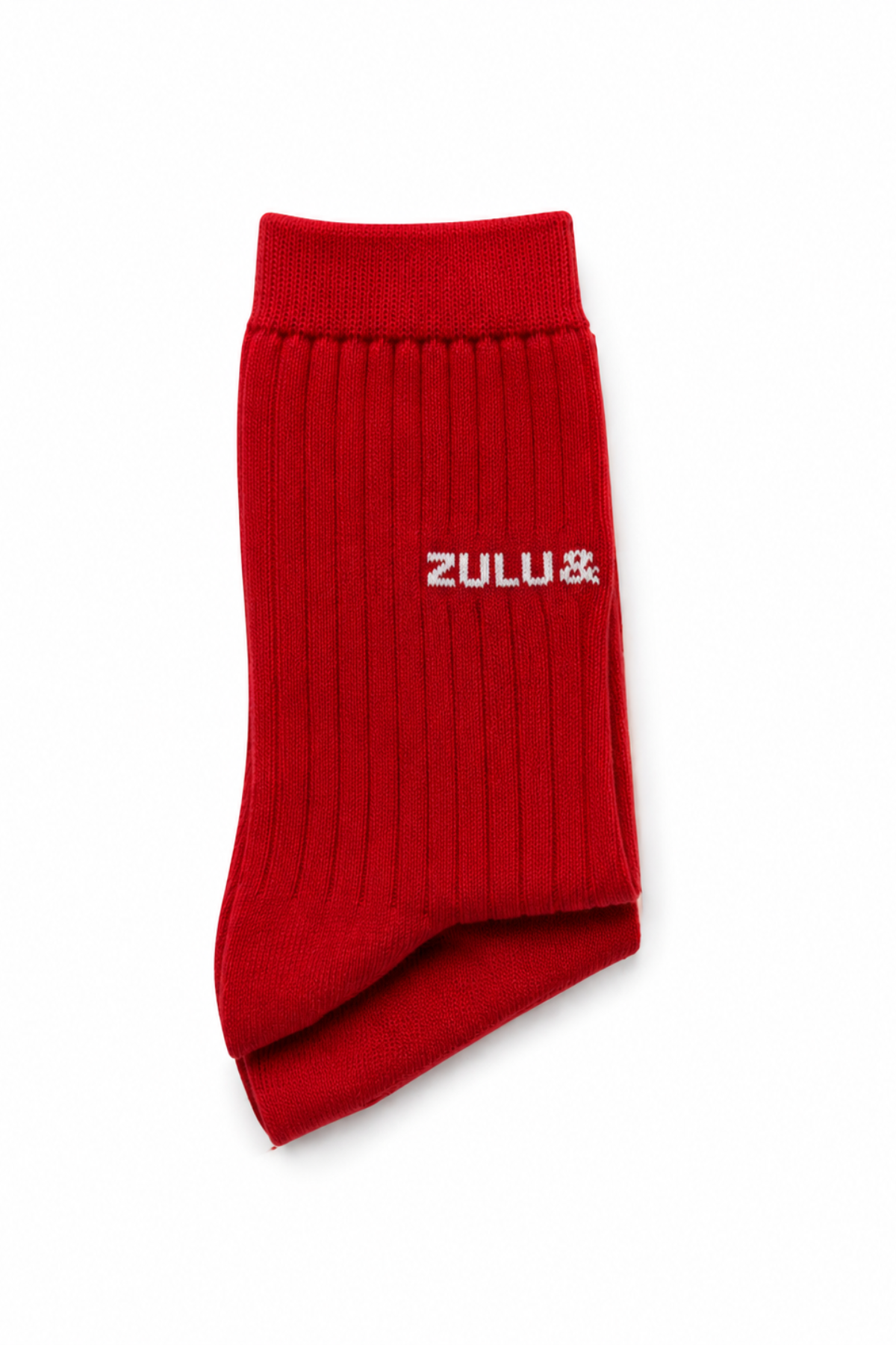 Soft Rib Logo Socks - Red