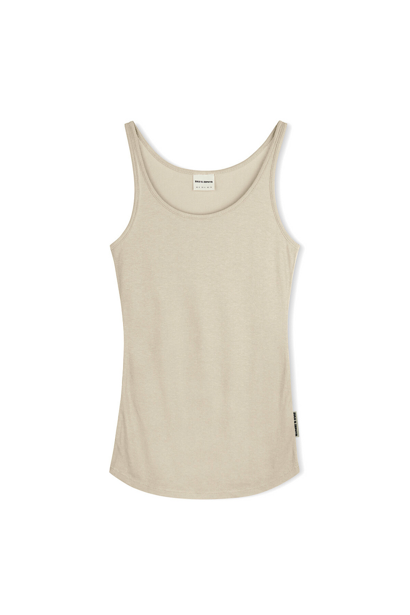 Rib Hemp Jersey Tank - Husk – Zulu & Zephyr