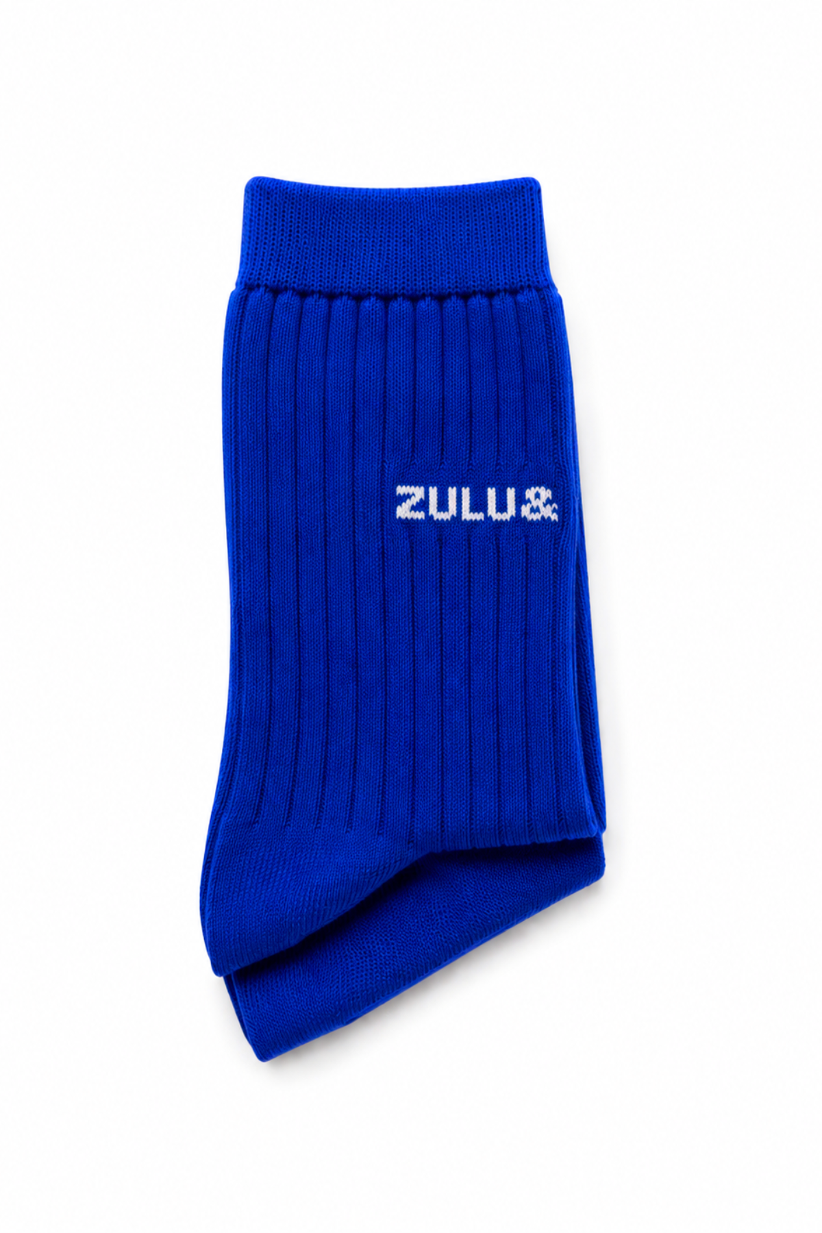 Soft Rib Logo Socks - Pacific Blue