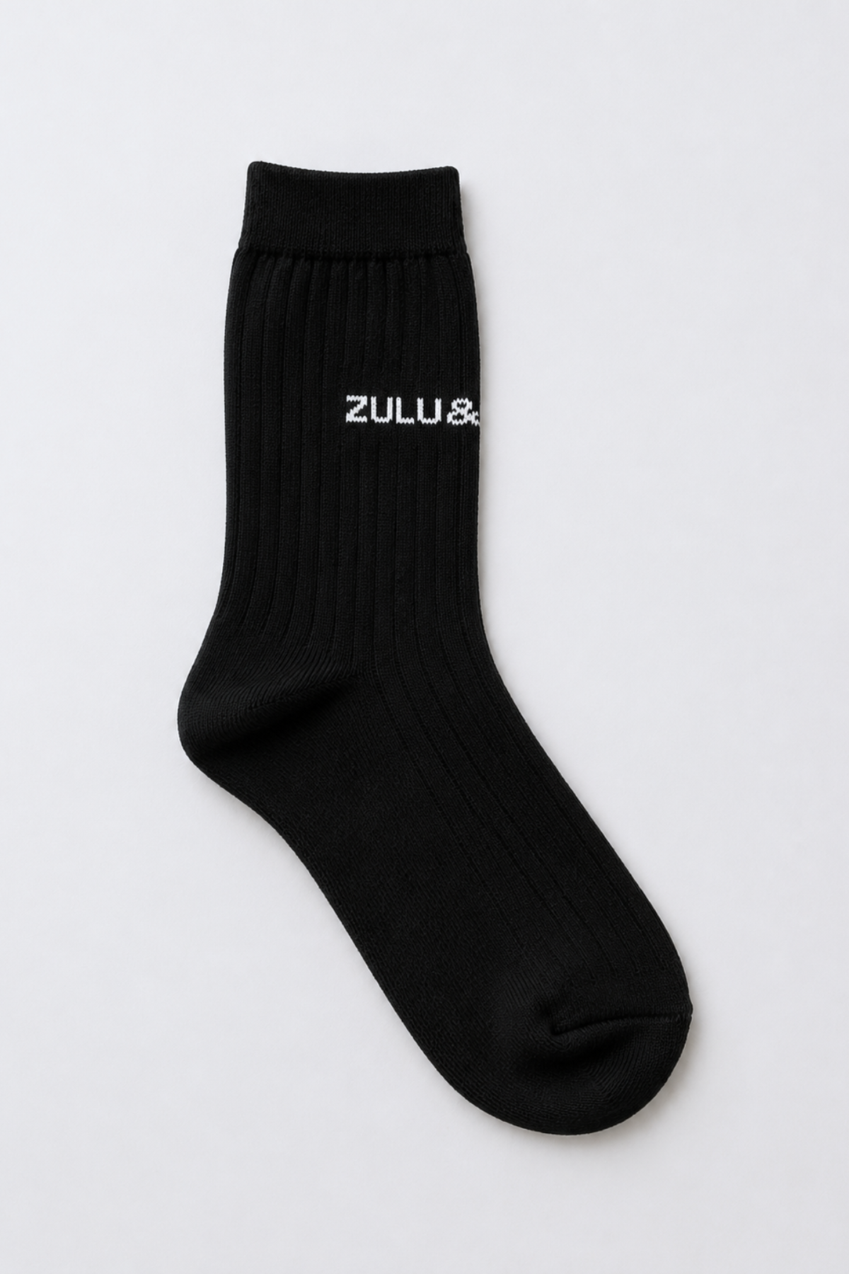 Soft Rib Logo Socks - Black