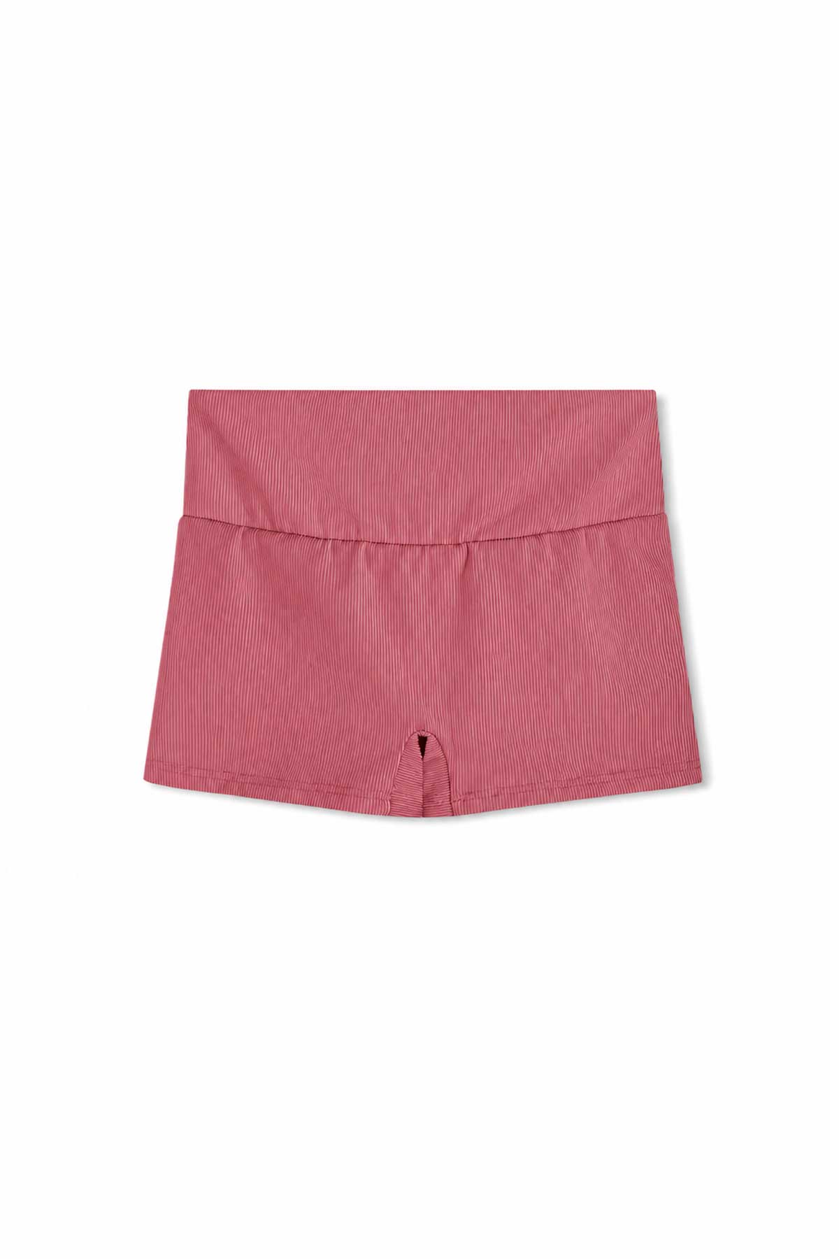 Mini Stripe Boy Short - Clay Red