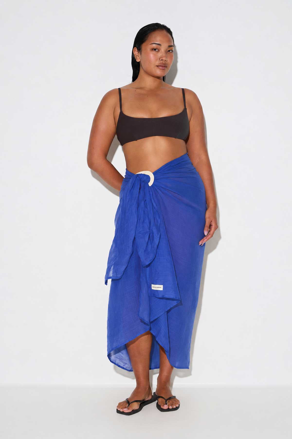Signature Cotton Sarong - Pacific Blue