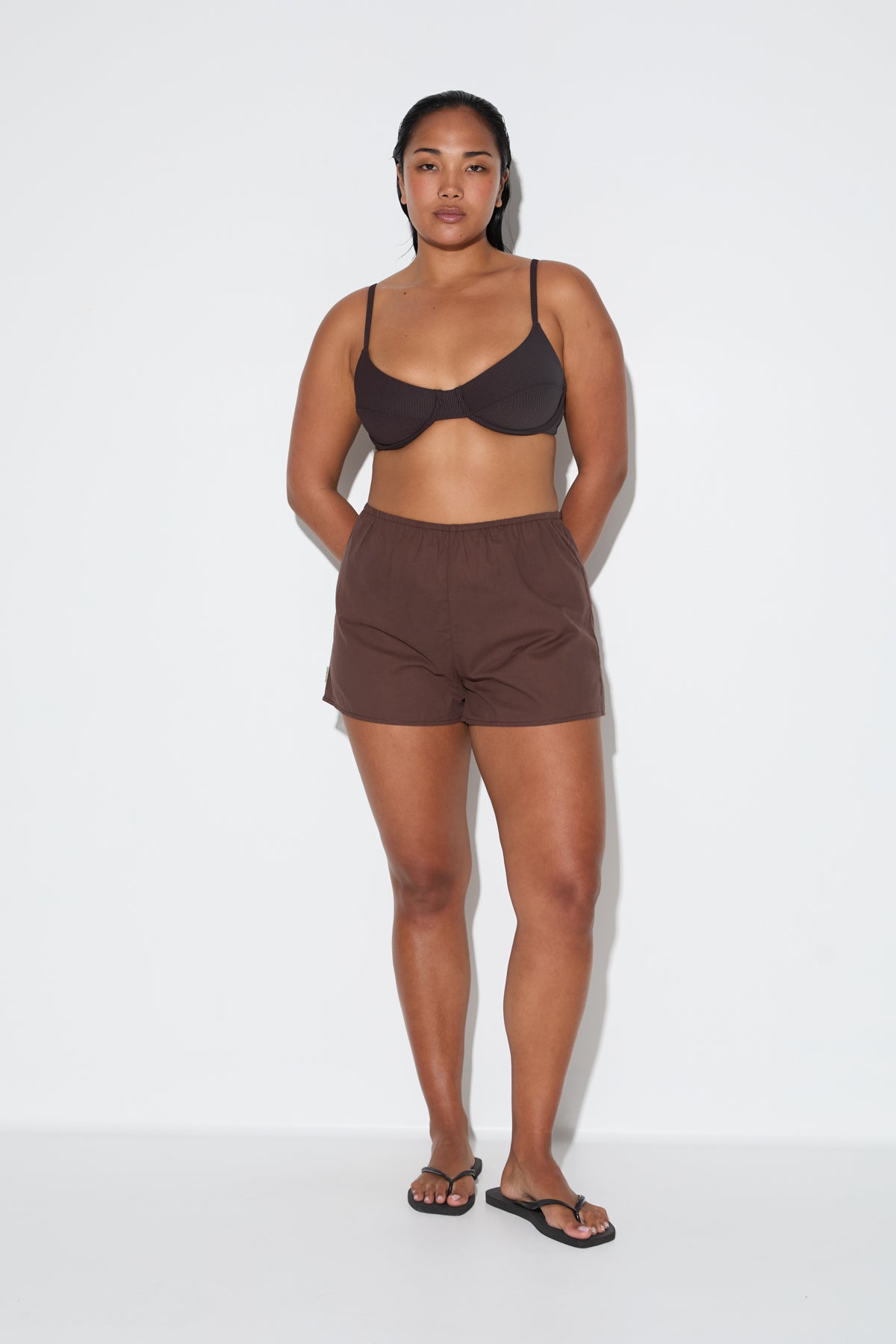 Signature Cotton Short - Smoky Brown