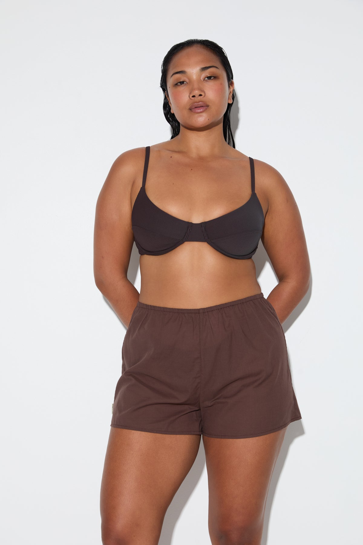 Signature Cotton Short - Smoky Brown
