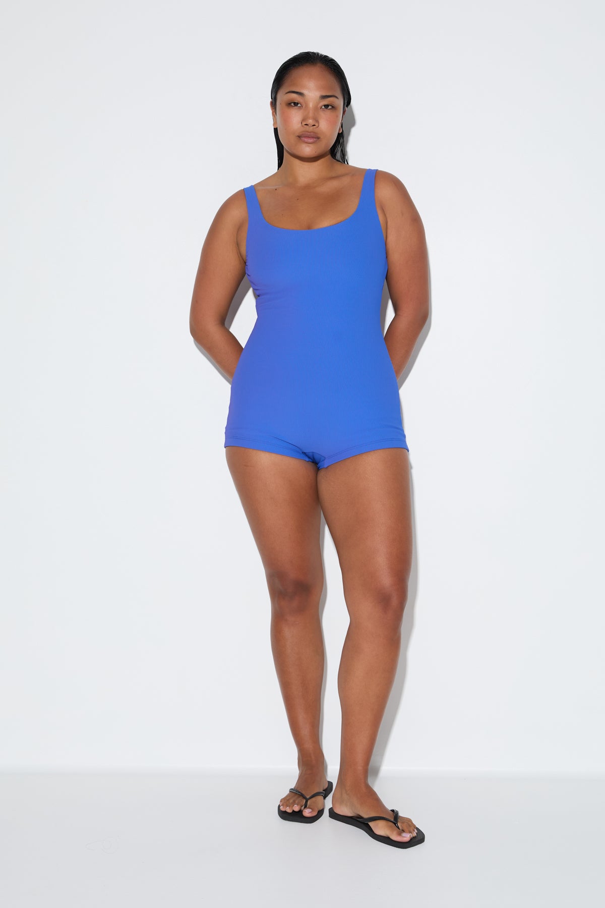 Signature Stripe Bodysuit - Pacific Blue