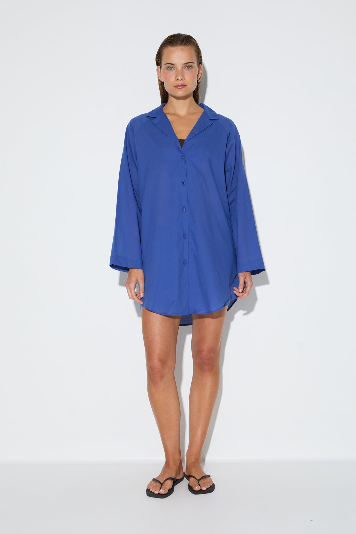 Signature Cotton Shirt - Pacific Blue
