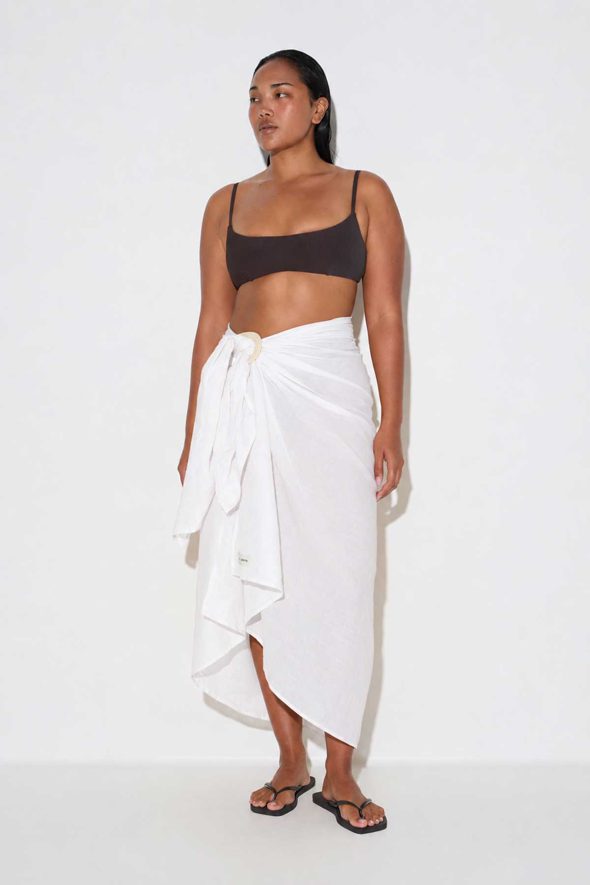 Signature Cotton Sarong - White