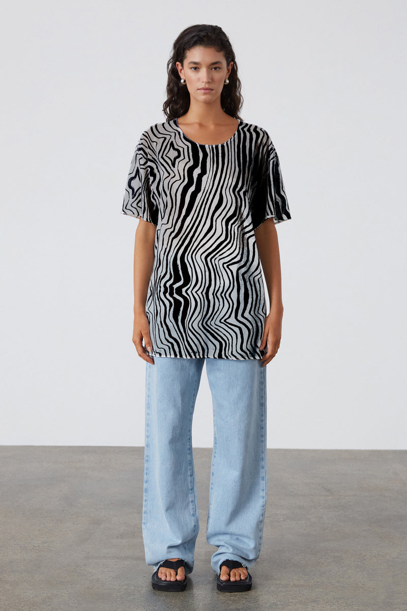 Ripple Stripe Cotton Blend Knit Top – Zulu & Zephyr