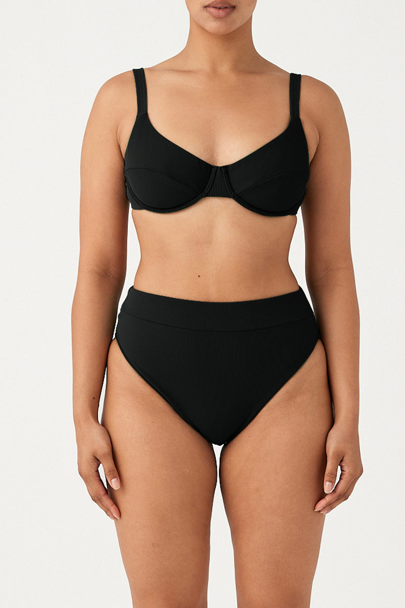 Signature Stripe High Waisted Brief - Black – Zulu & Zephyr