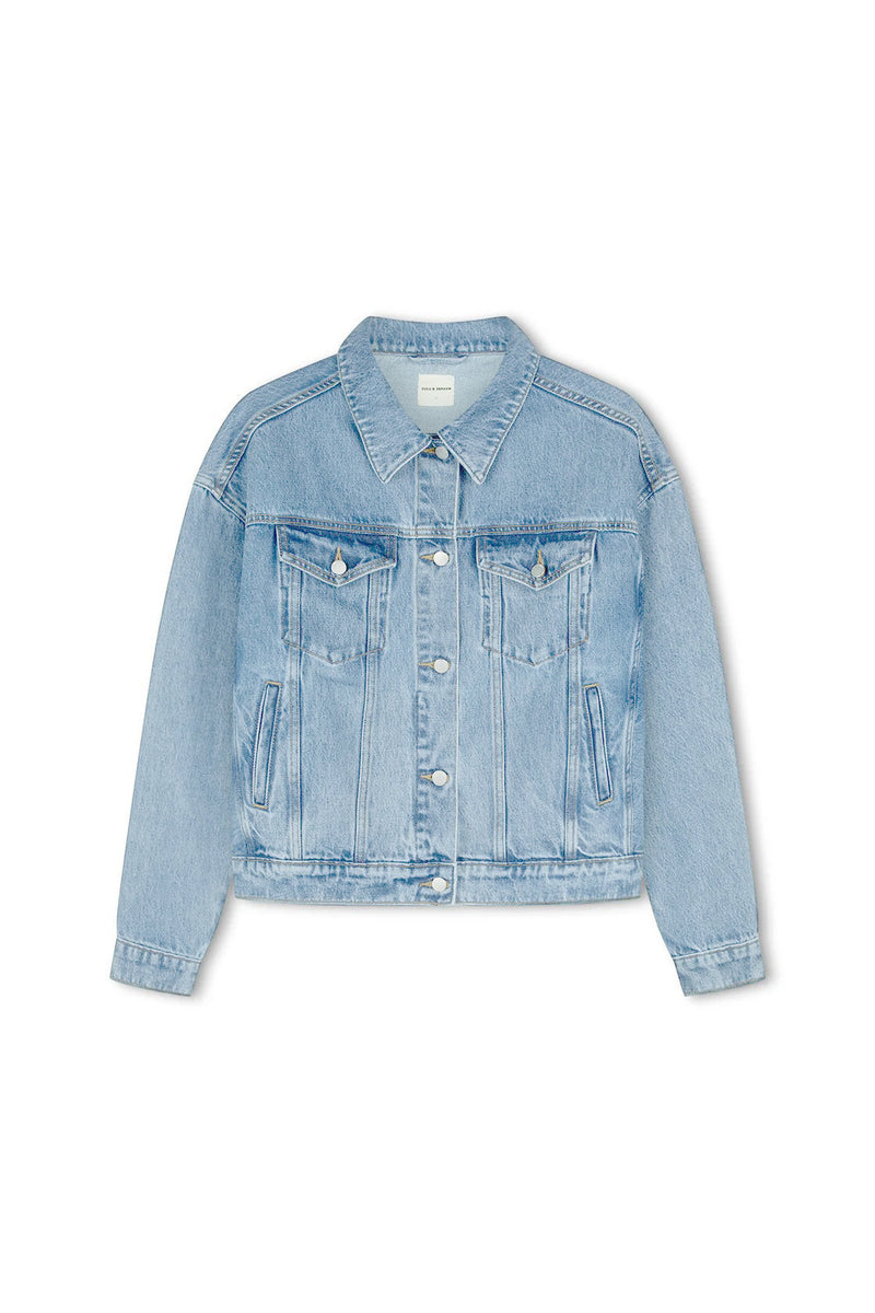 Recycled Denim Jacket - Light Wash – Zulu & Zephyr