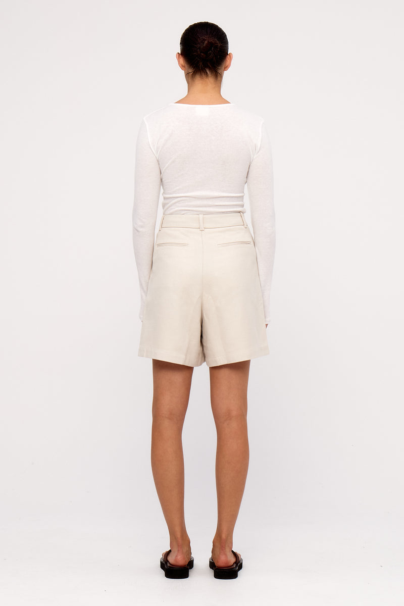 Tailored Twill Short - Husk – Zulu & Zephyr