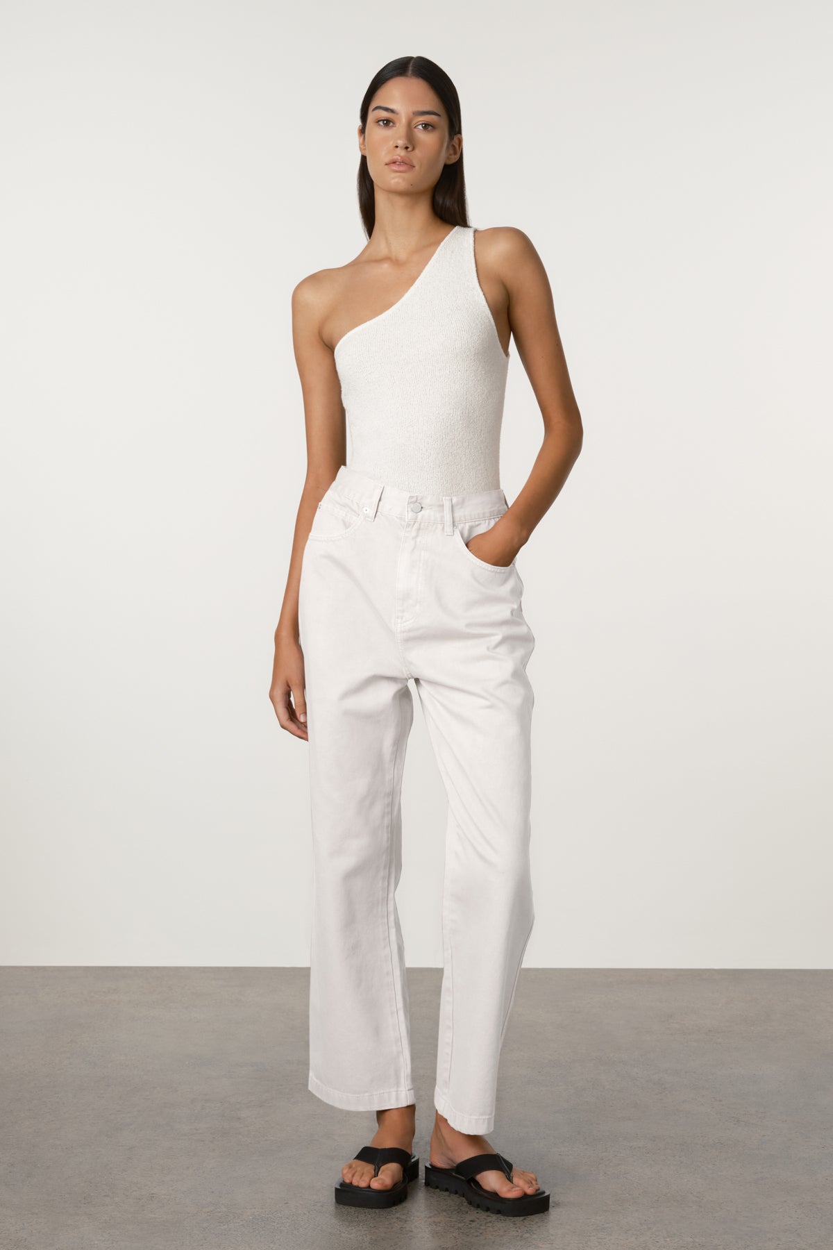 White Relaxed Recycled Denim Jean