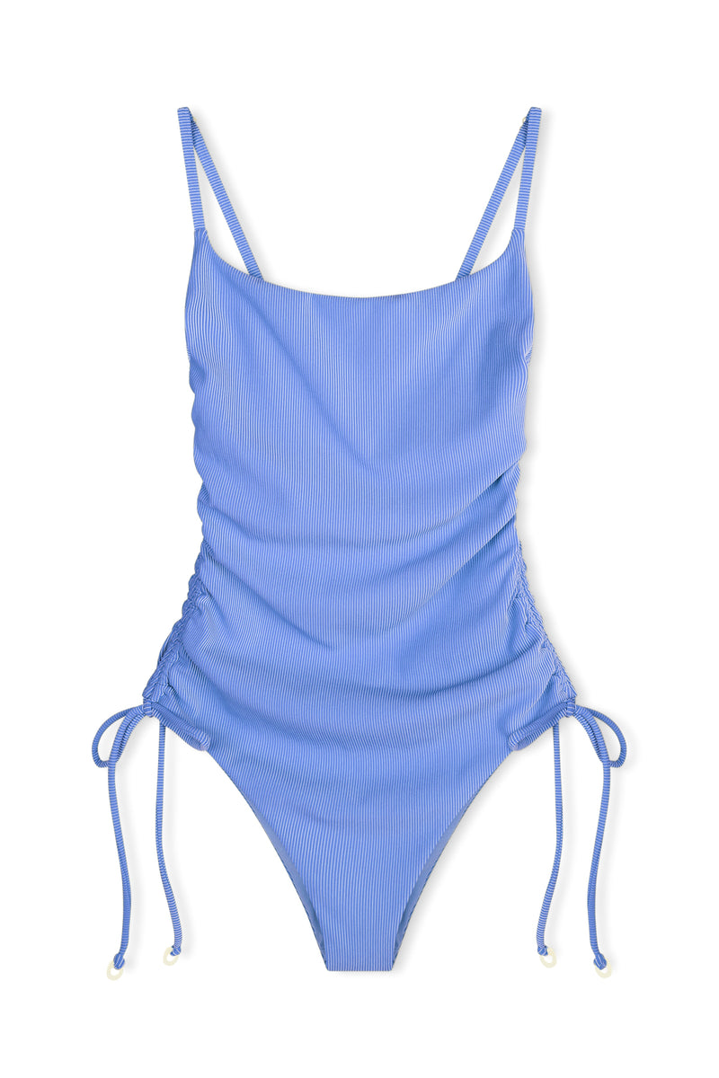 Signature Stripe Gathered One Piece - Sky – Zulu & Zephyr