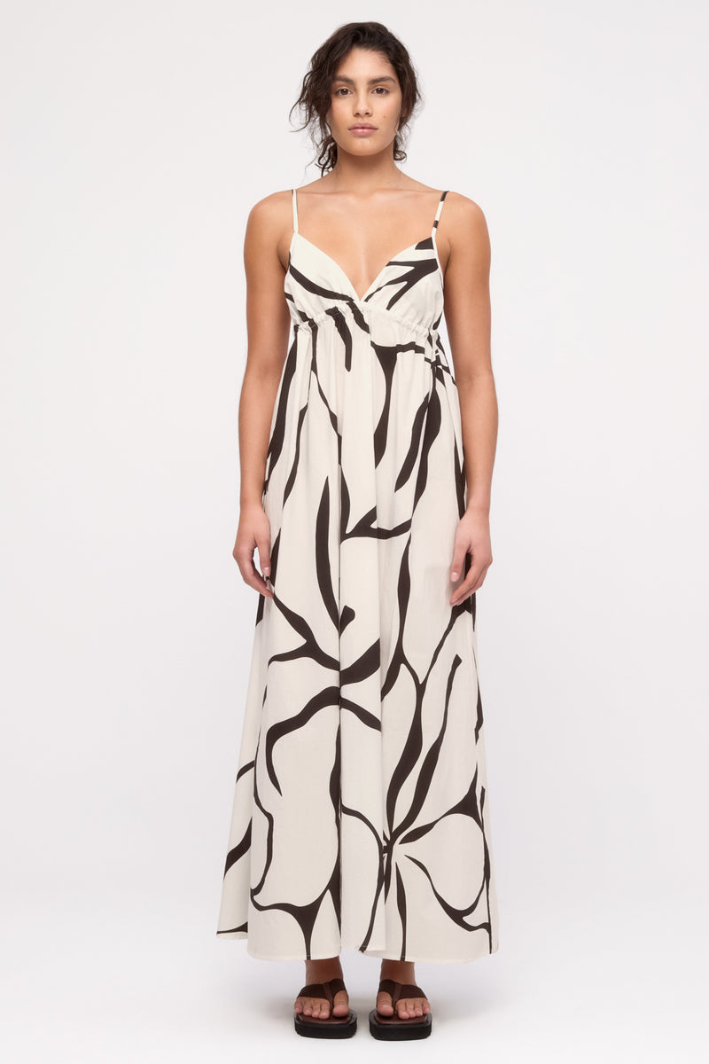 Cotton Dress - Cream Flower – Zulu & Zephyr
