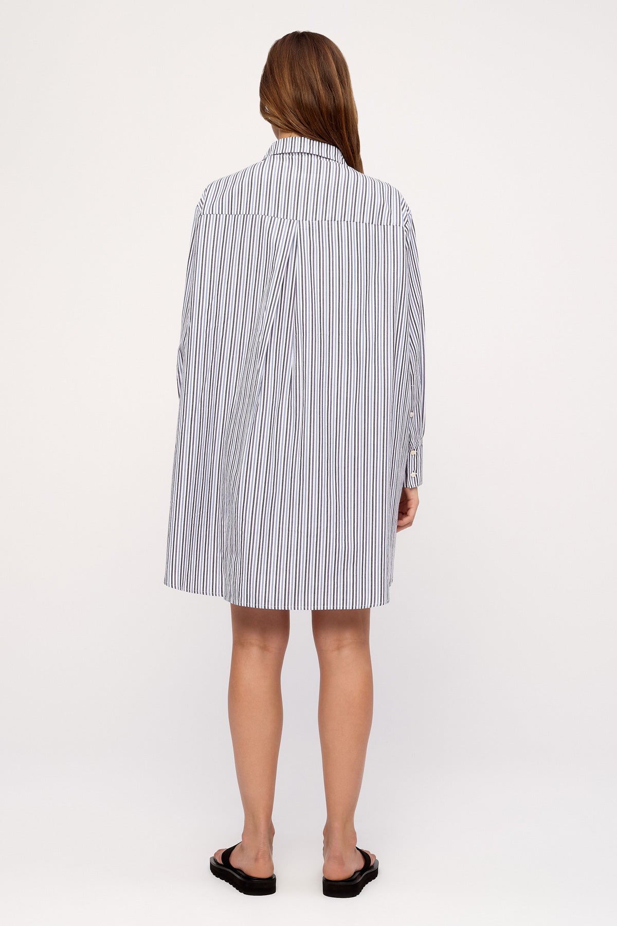 Poplin Shirt - Blue Pin Stripe
