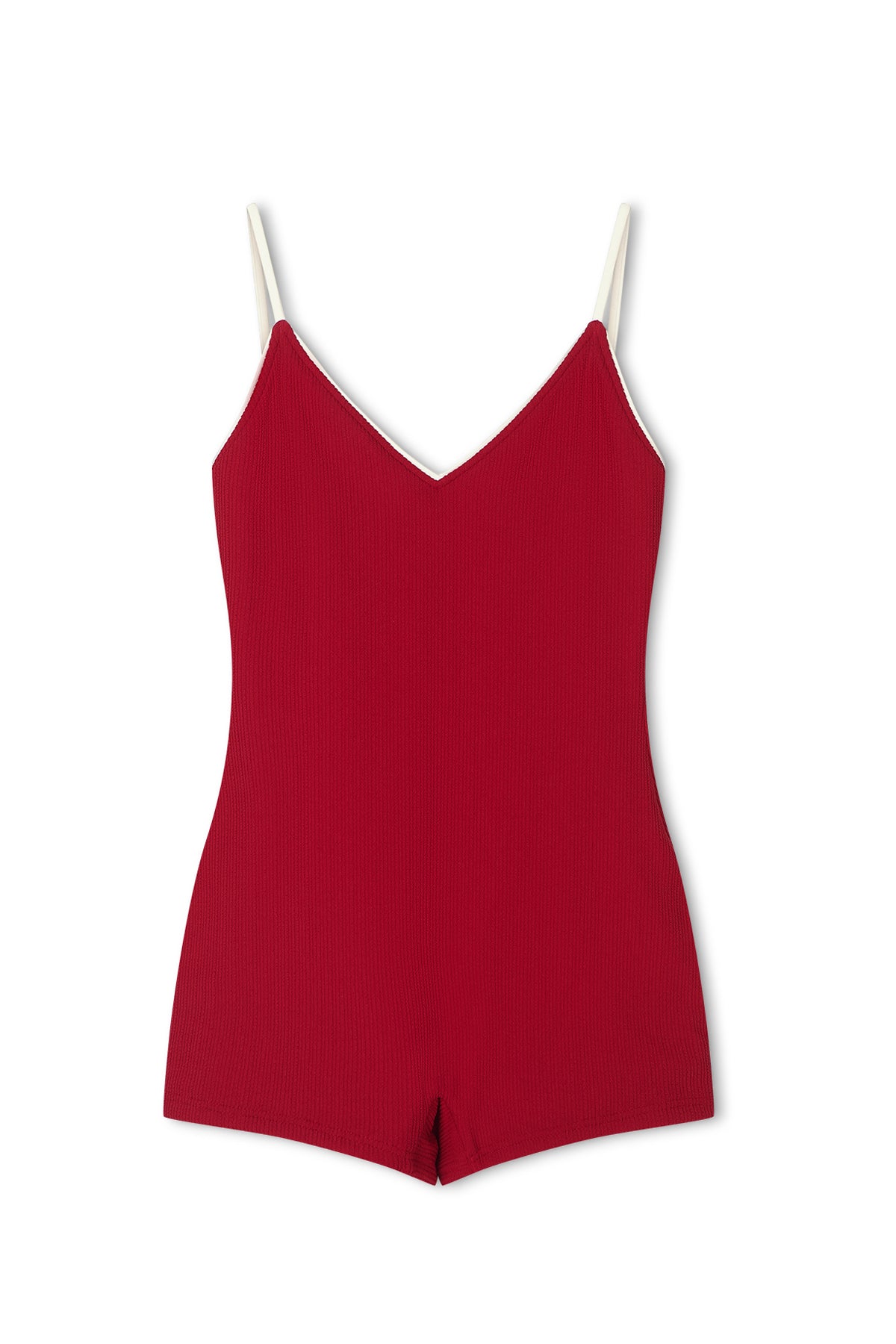 Crinkle Bodysuit - Cherry Red