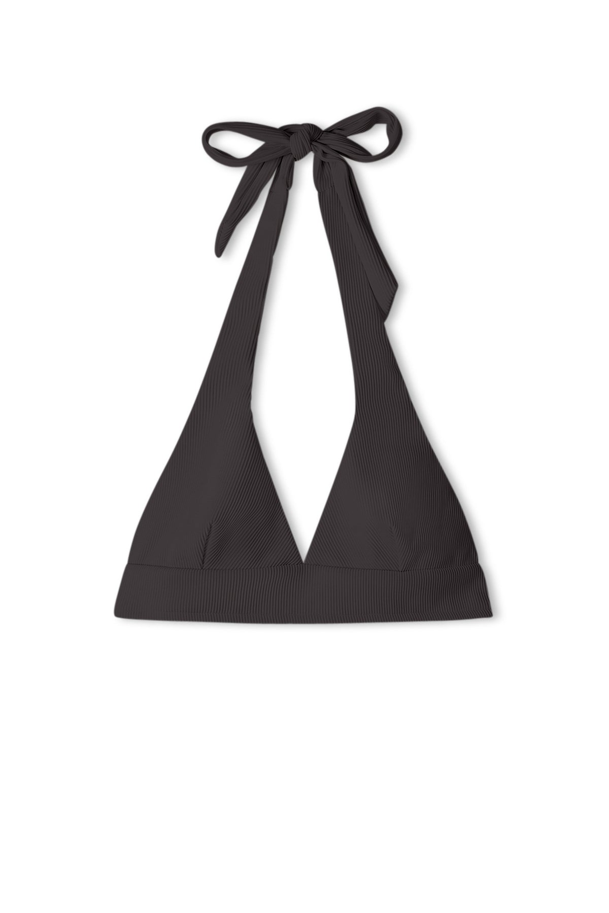 Signature Stripe Halter Top - Smoky Brown