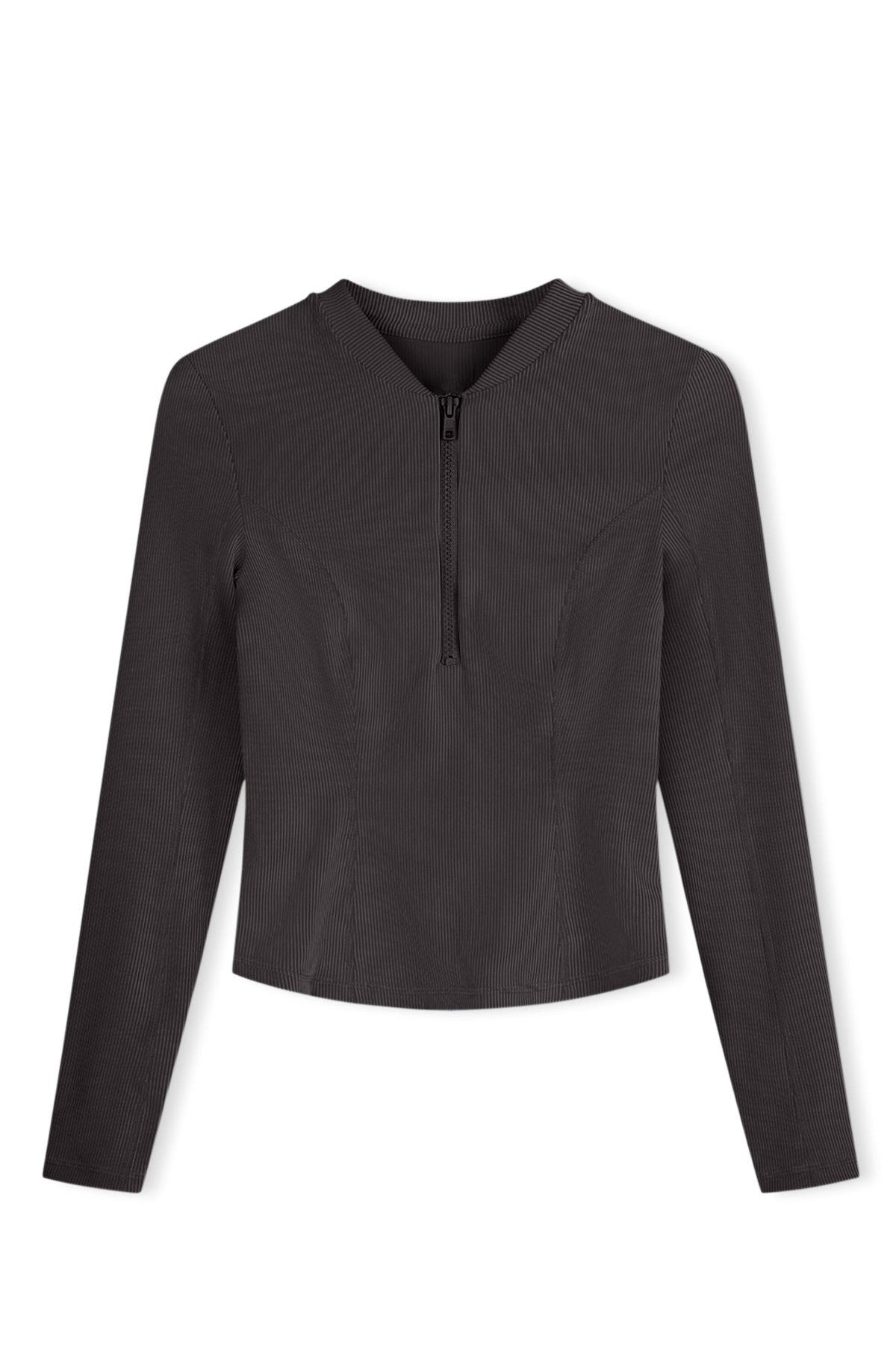 Signature Stripe Long Sleeve Rash Guard - Smoky Brown