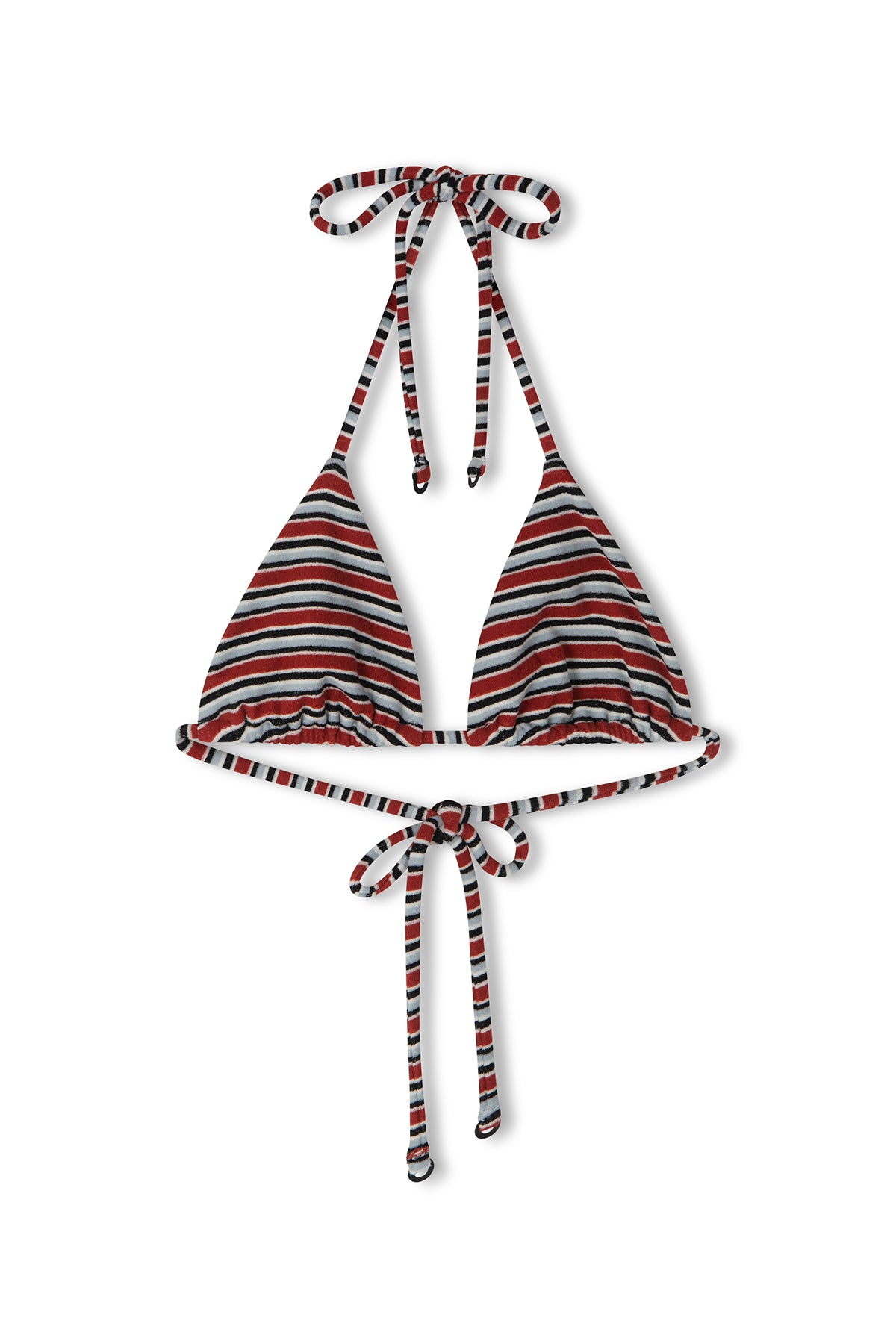 Towelling Tie Triangle Top - Bold Stripe