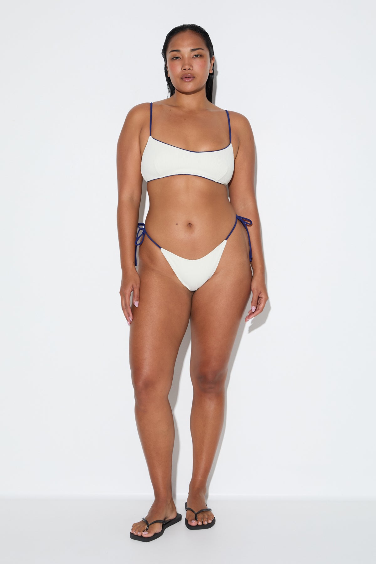 Crinkle Retro Tie Brief - Coconut