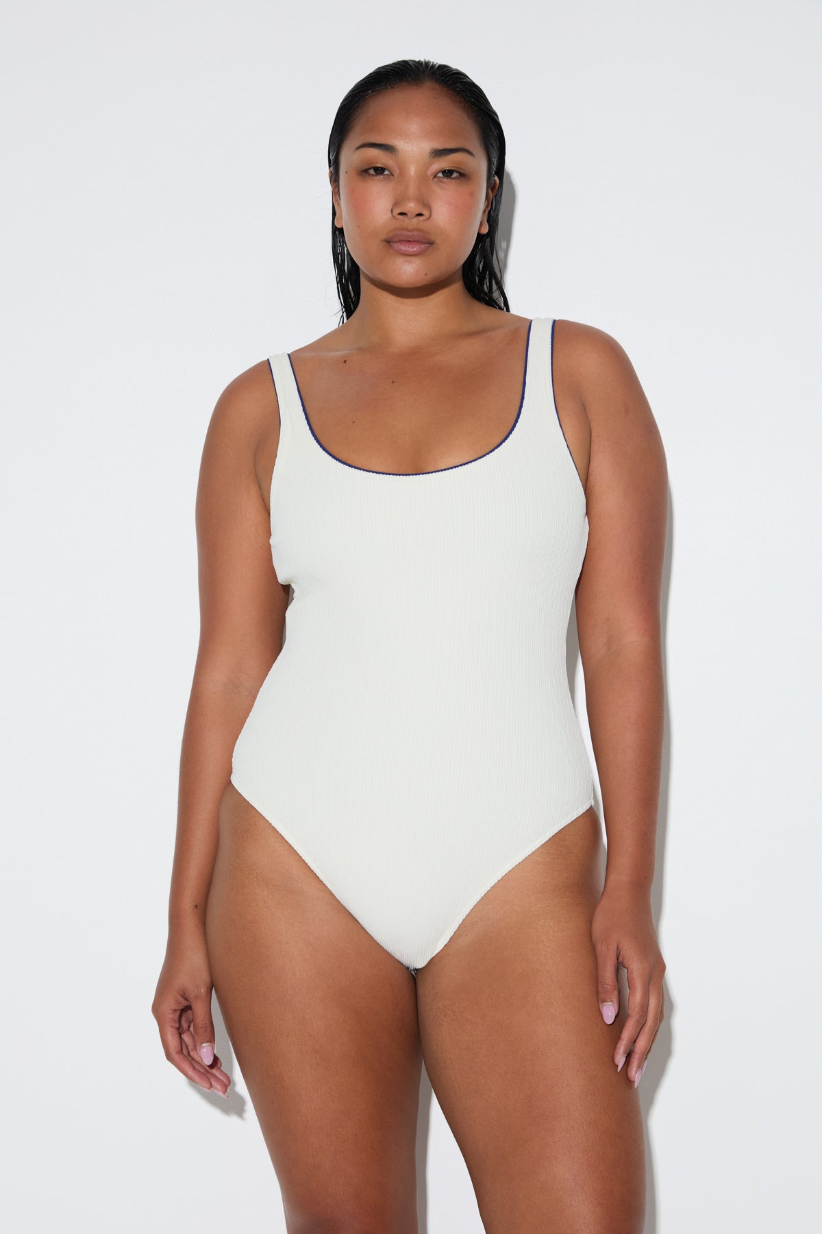 Crinkle Scoop One Piece - Coconut