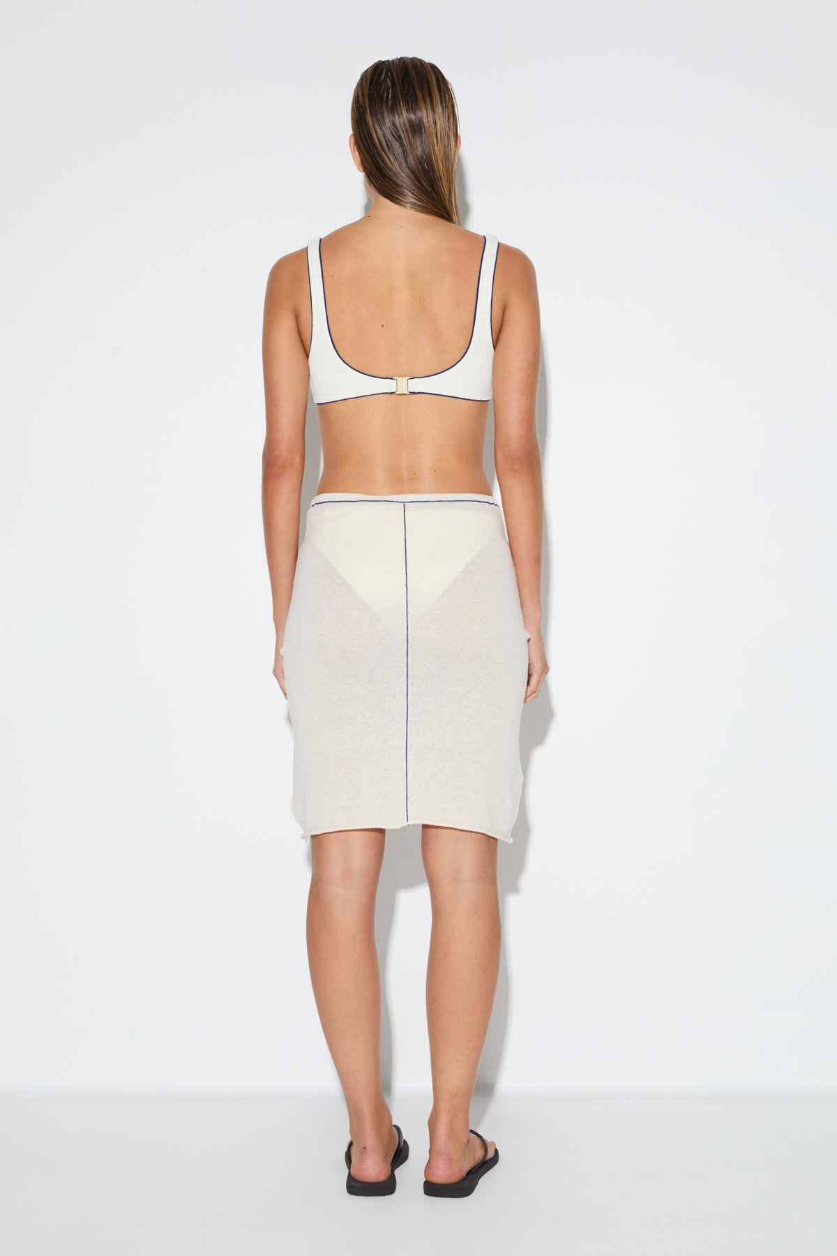 Soft Contrast Skirt - Coconut