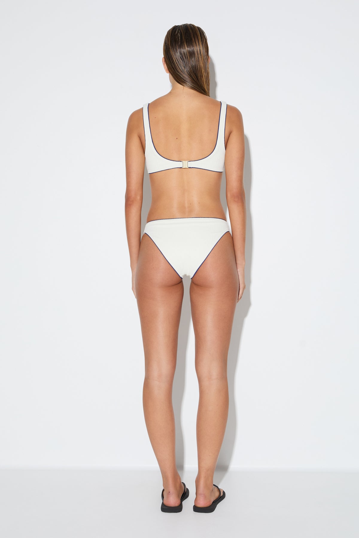 Crinkle Scoop Bralette Top - Coconut