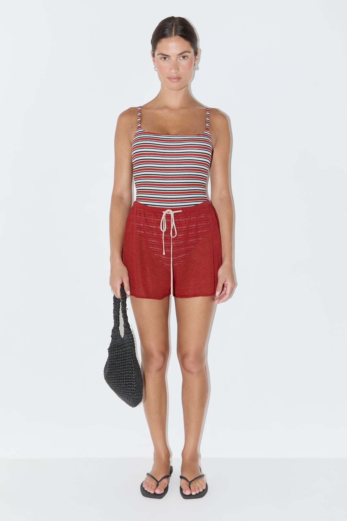 Towelling One Piece - Bold Stripe