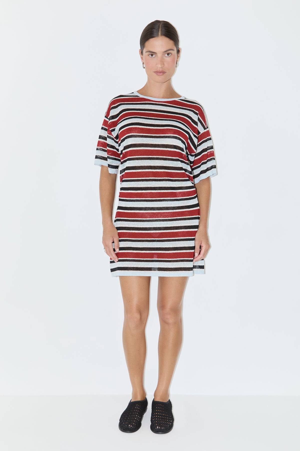 T-Shirt Knit Dress - Bold Stripe