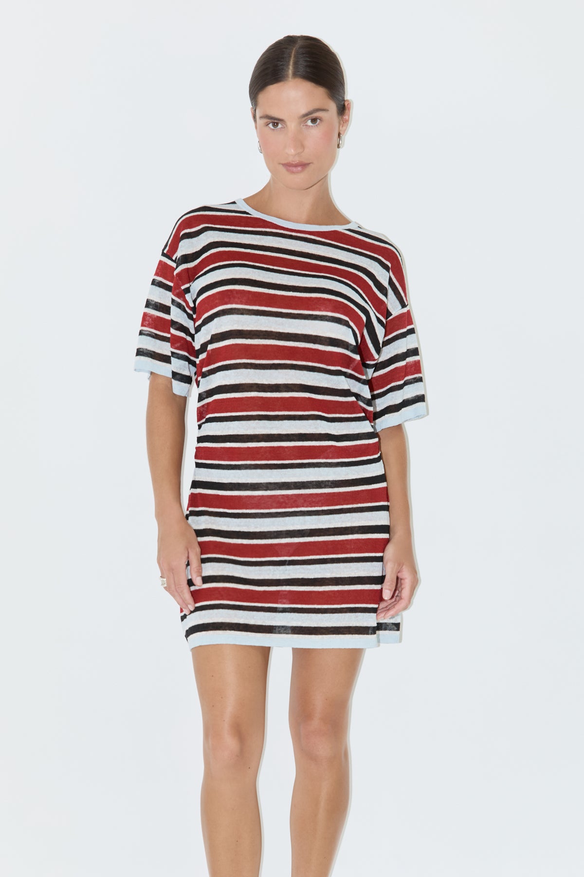 T-Shirt Knit Dress - Bold Stripe