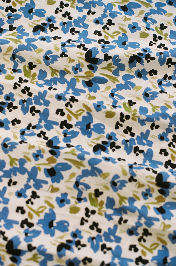 Cotton Dress - Blue Floral