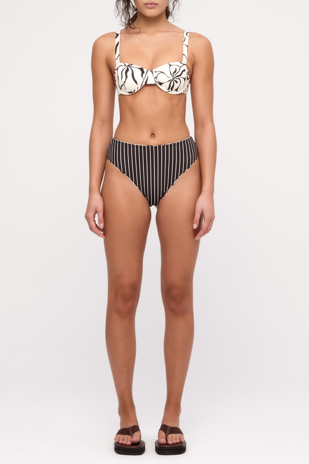 Bra Cup Top - Cream Flower