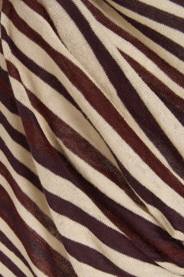 T-Shirt Knit Dress - Chocolate Stripe