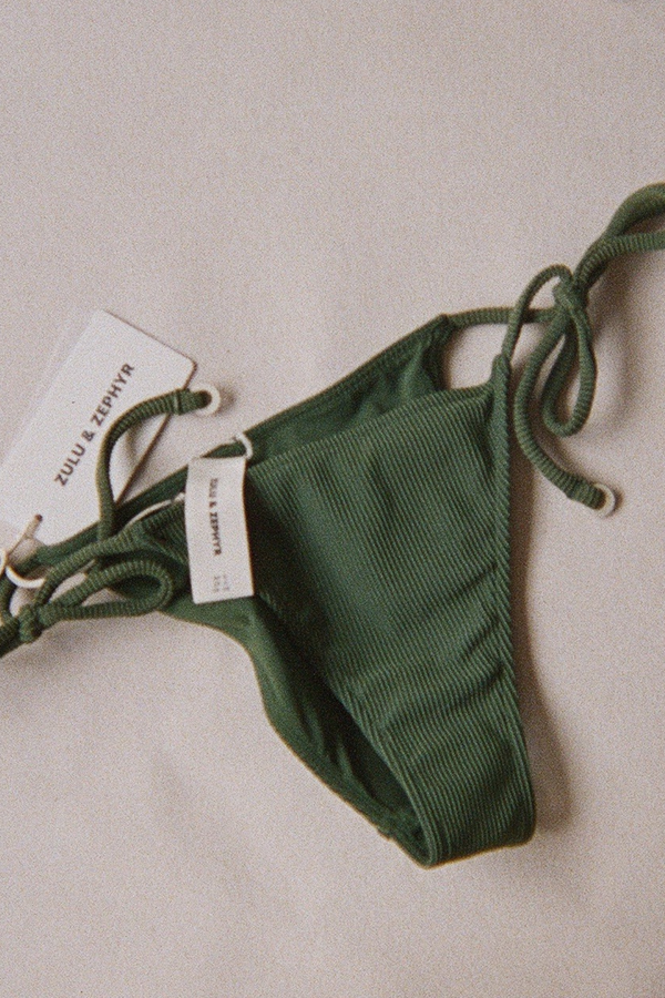 Signature Stripe Hipster Tie Brief - Tallow Green