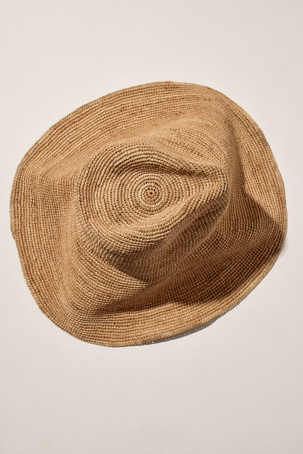 Raffia Western Hat - Natural
