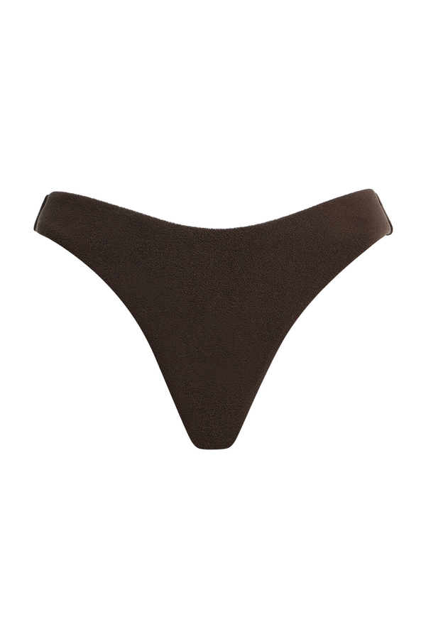 Towelling Curve Brief - Chocolate