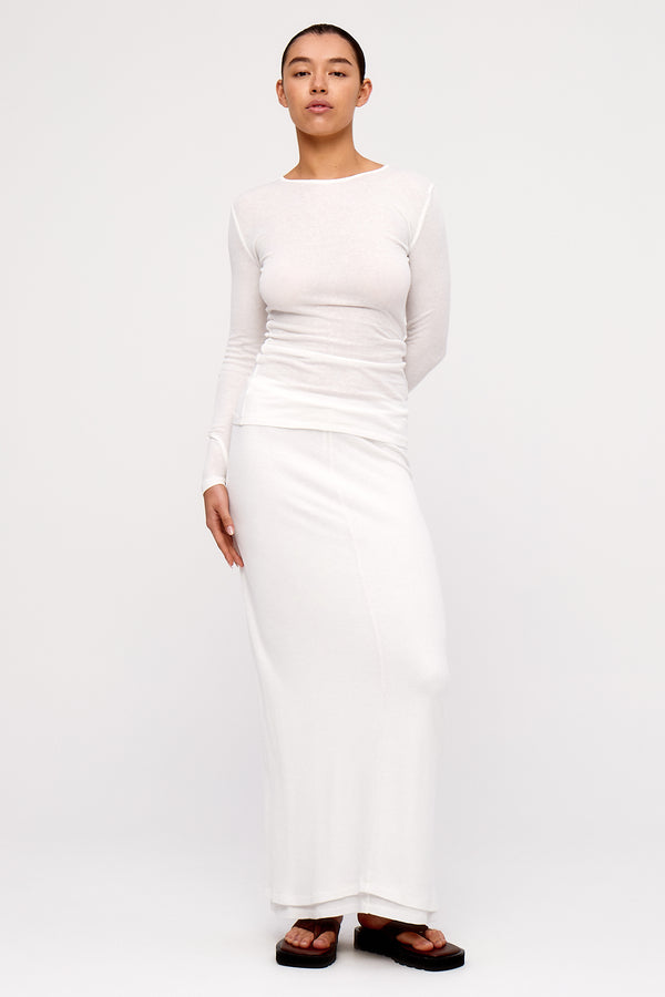 トップス litmuslitmuslitmus herpraha jersey tops Rib Hemp Jersey Long Sleeve Top - White – Zulu & Zephyr