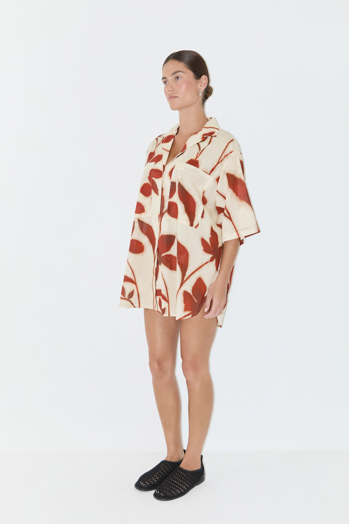 Cotton Shirt - Ruby Floral