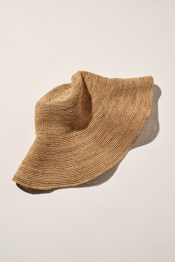 Raffia Western Hat - Natural