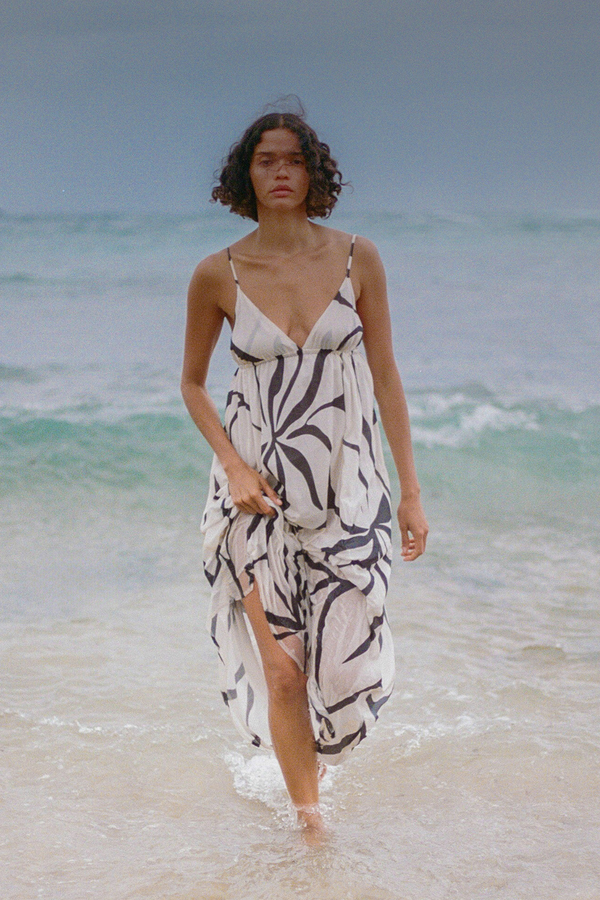 zulu midi dress Zulu Linen Wrap Dress in Black LUXMII