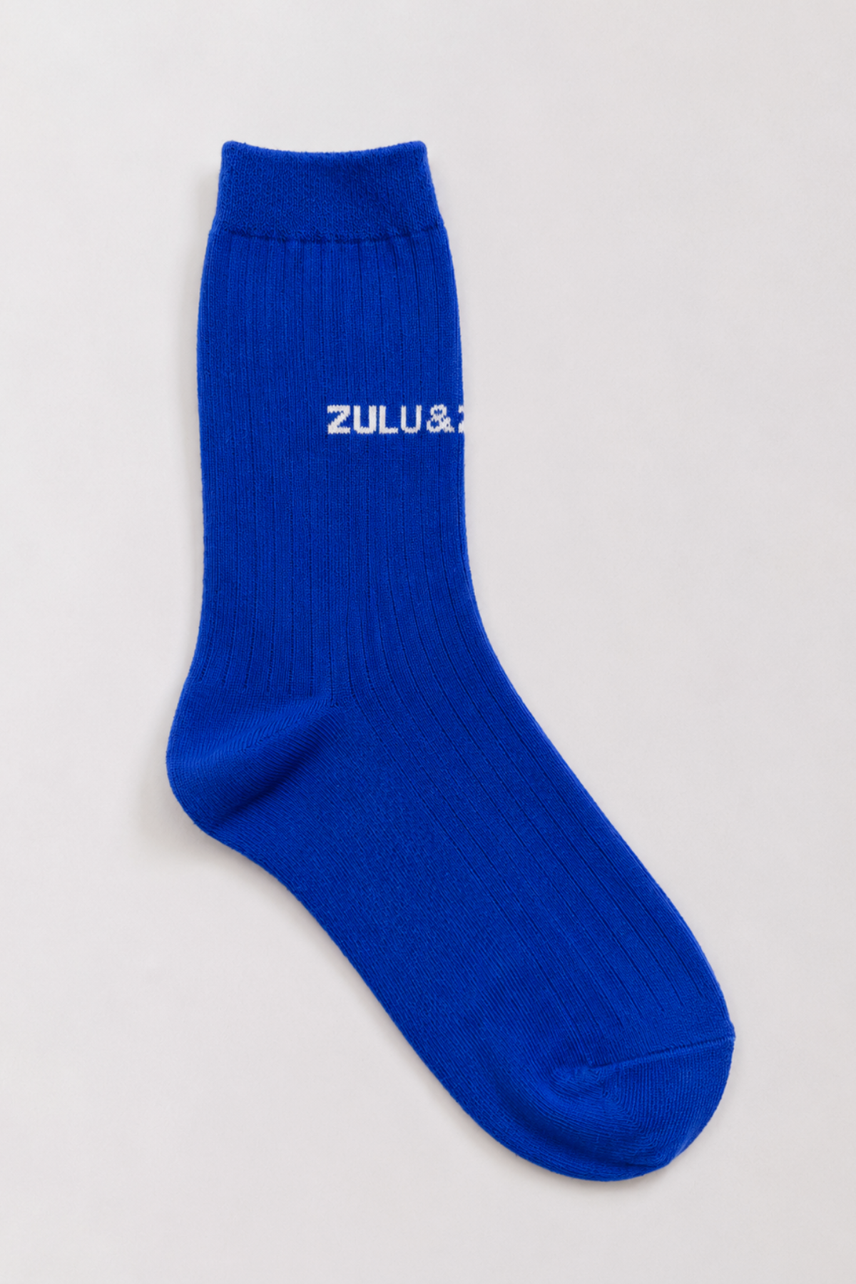 Soft Rib Logo Socks - Pacific Blue