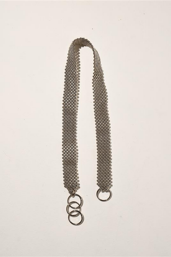 Beaded Belt - Silver