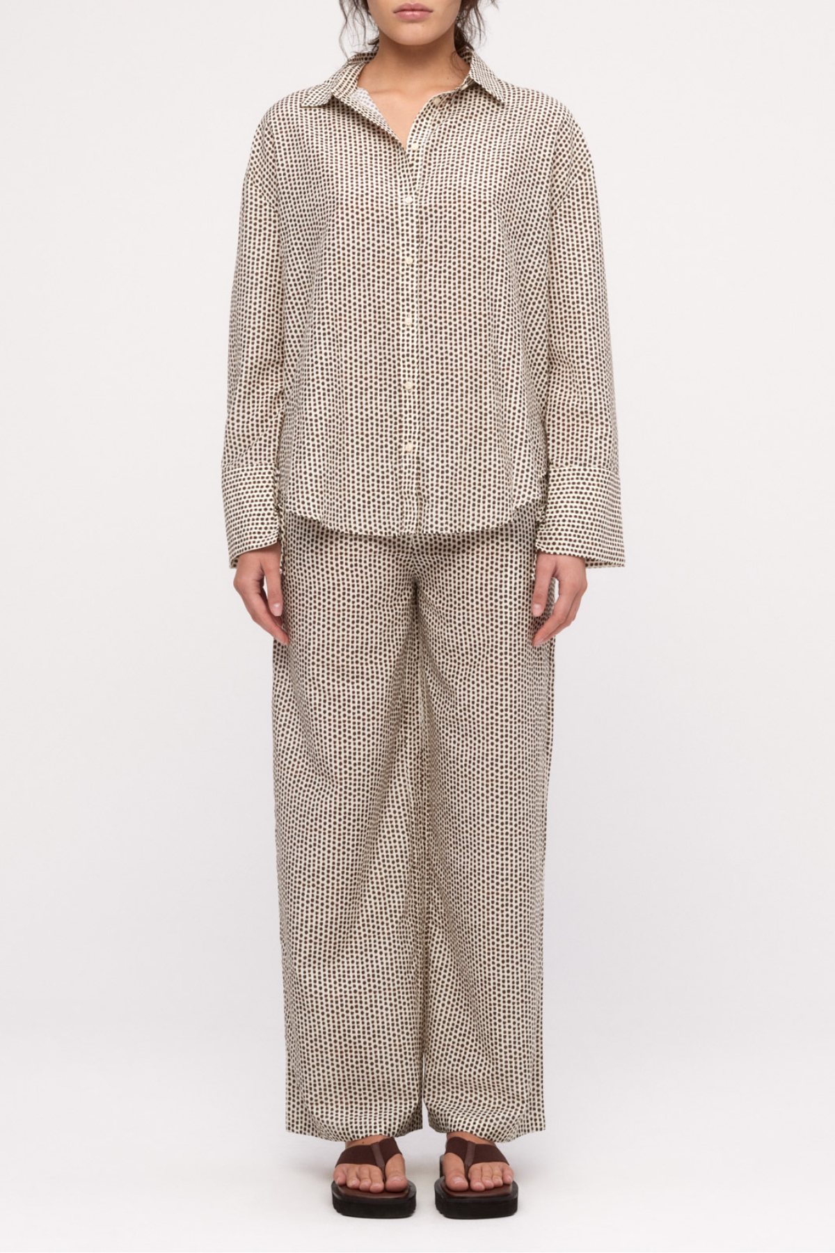Cotton Silk Pant - Natural Spot