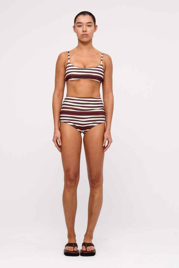 Boy Short - Chocolate Stripe