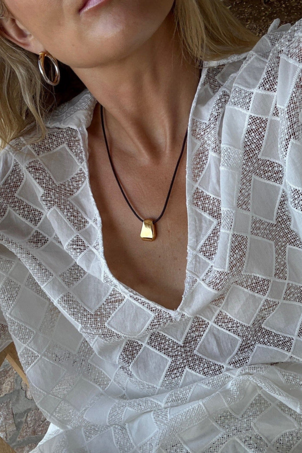 Lucy Williams Arco Cord Necklace - Gold