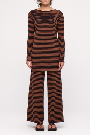 【新品未使用】Muriel Stripe Knit pants Ｍサイズ Knit Pant - Brown Stripe
