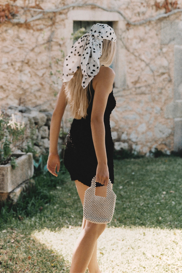 Ramie Scarf - Black Spot